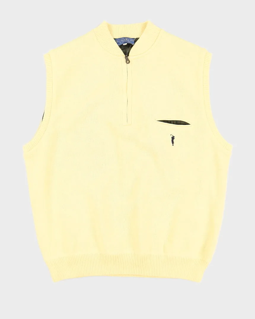 Gieves and Hawkes Yellow Golf Sweater Vest - L sold by Rokit