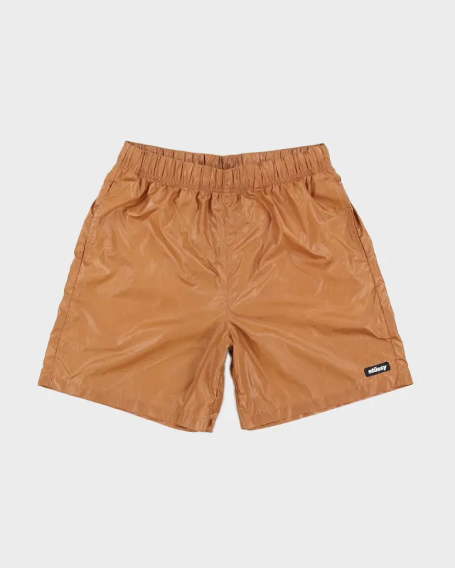 Stussy Brown Polyester Shorts - S sold by Rokit
