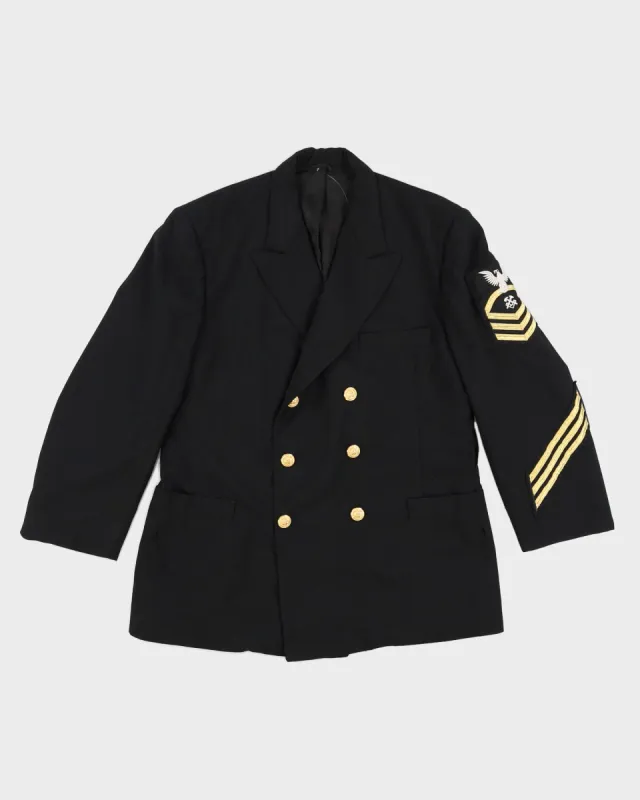 80s US navy Black Dress Coat - M sold by Rokit