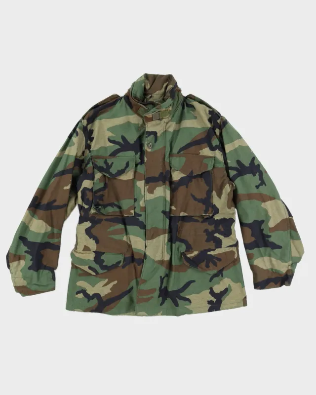 80s US Army Woodland Camo M65 Field Jacket - M made by Rokit