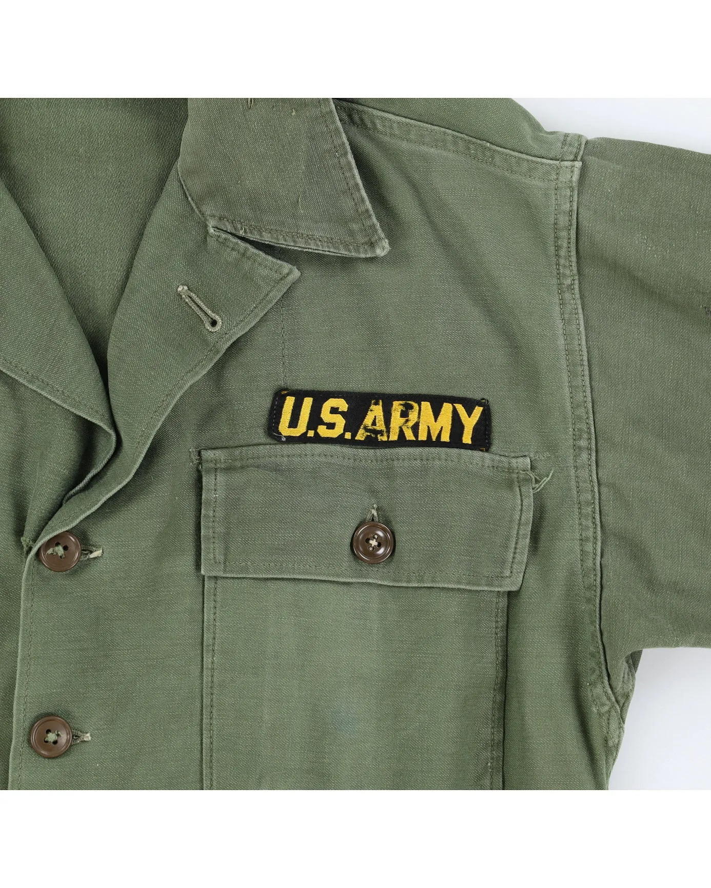 60s Vintage US Army OG-107 Shirt - M sold by Rokit product image thumbnail 3
