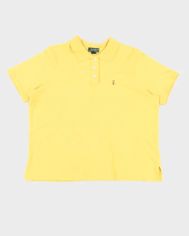 Vintage 90s LRL Ralph Lauren Yellow T-Shirt - L sold by Rokit