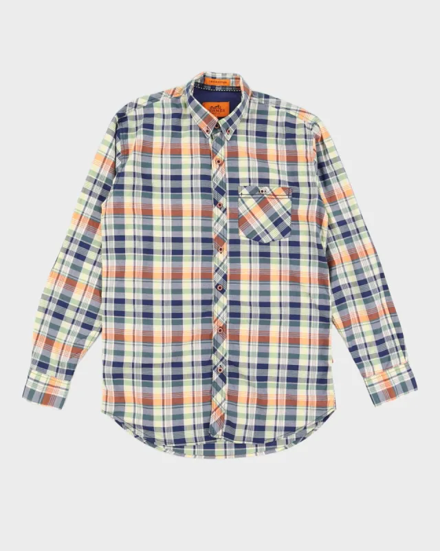 Hermes Men's Plaid Button-up Shirt - L sold by Rokit