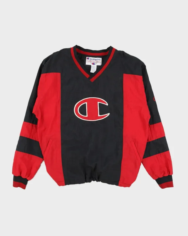 Vintage 90s Champion Black / Red Embroidered Pullover - XL sold by Rokit