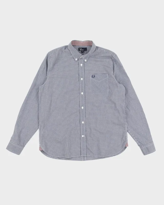 Blue Checked Fred Perry Shirt - XL sold by Rokit