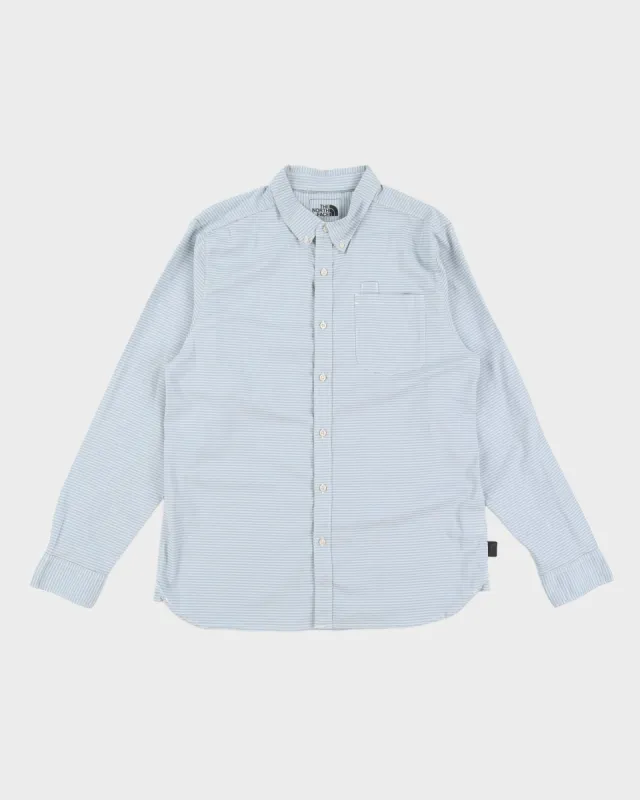 Blue Striped The North Face Shirt - L sold by Rokit