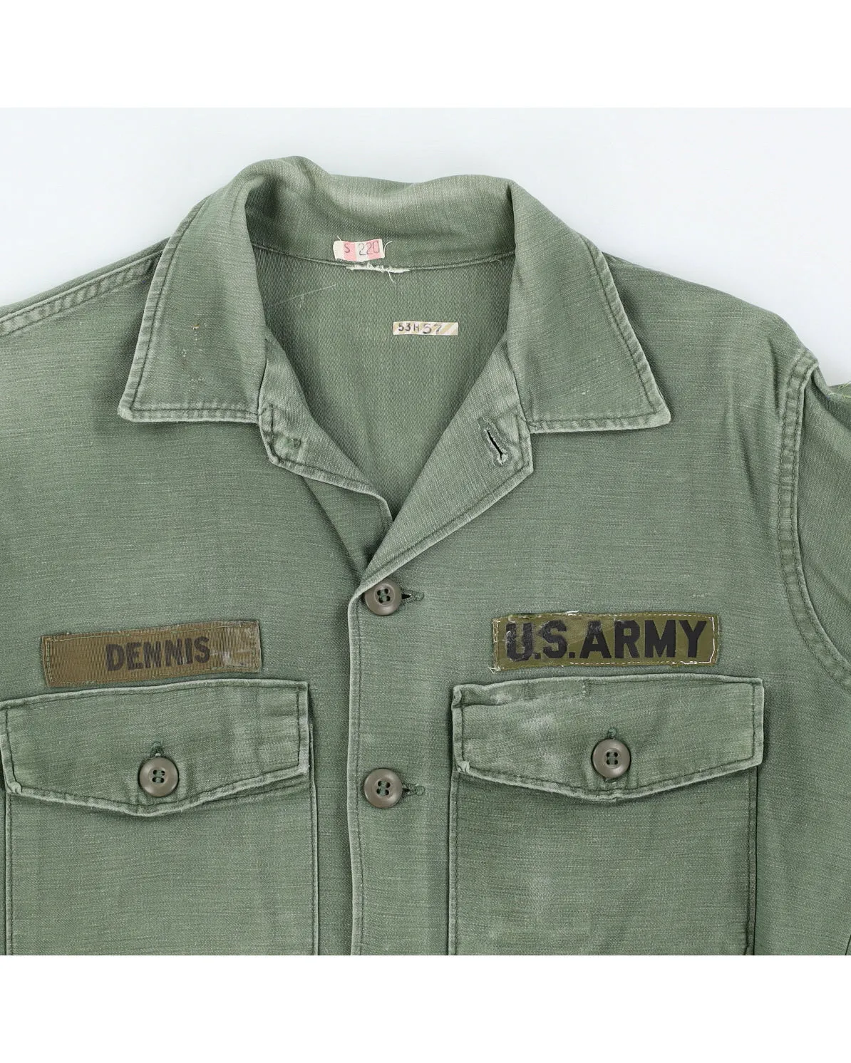 60s Vintage US Army OG-107 Shirt - M sold by Rokit product image thumbnail 3
