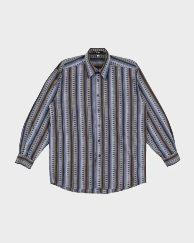 Blue Striped Shirt - M sold by Rokit