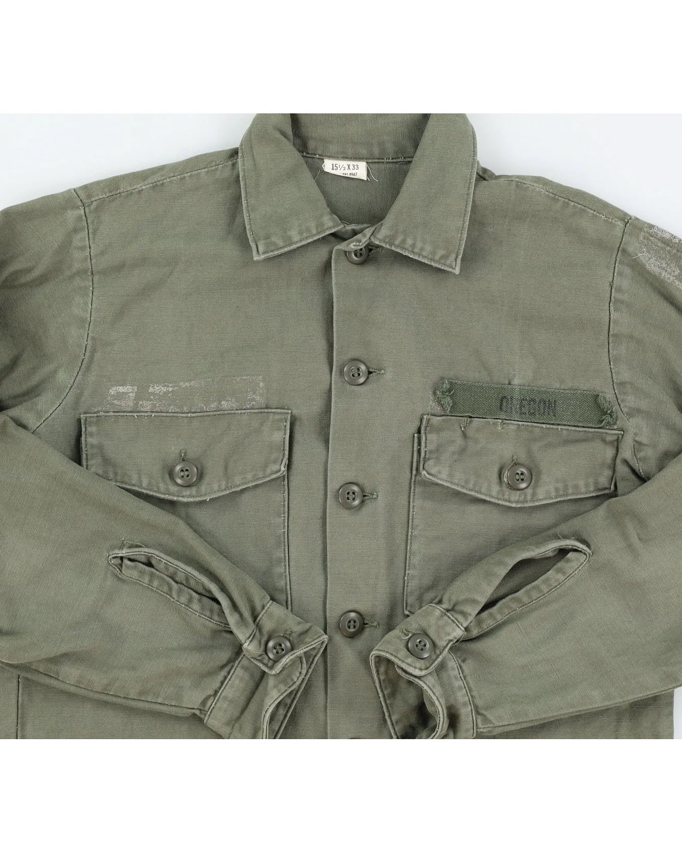 60s Vintage US Army OG-107 Shirt - M sold by Rokit product image thumbnail 3