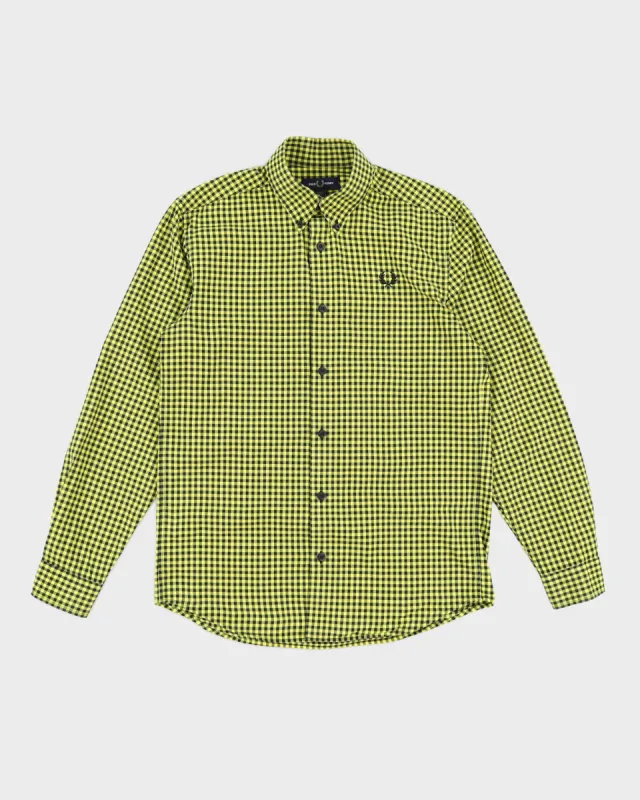 Black and Yellow Fred Perry Shirt - S sold by Rokit