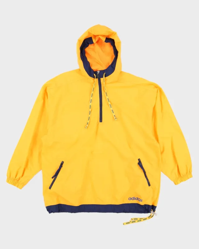 00s Adidas 1/2 Yellow Hooded Track Jacket - XL sold by Rokit