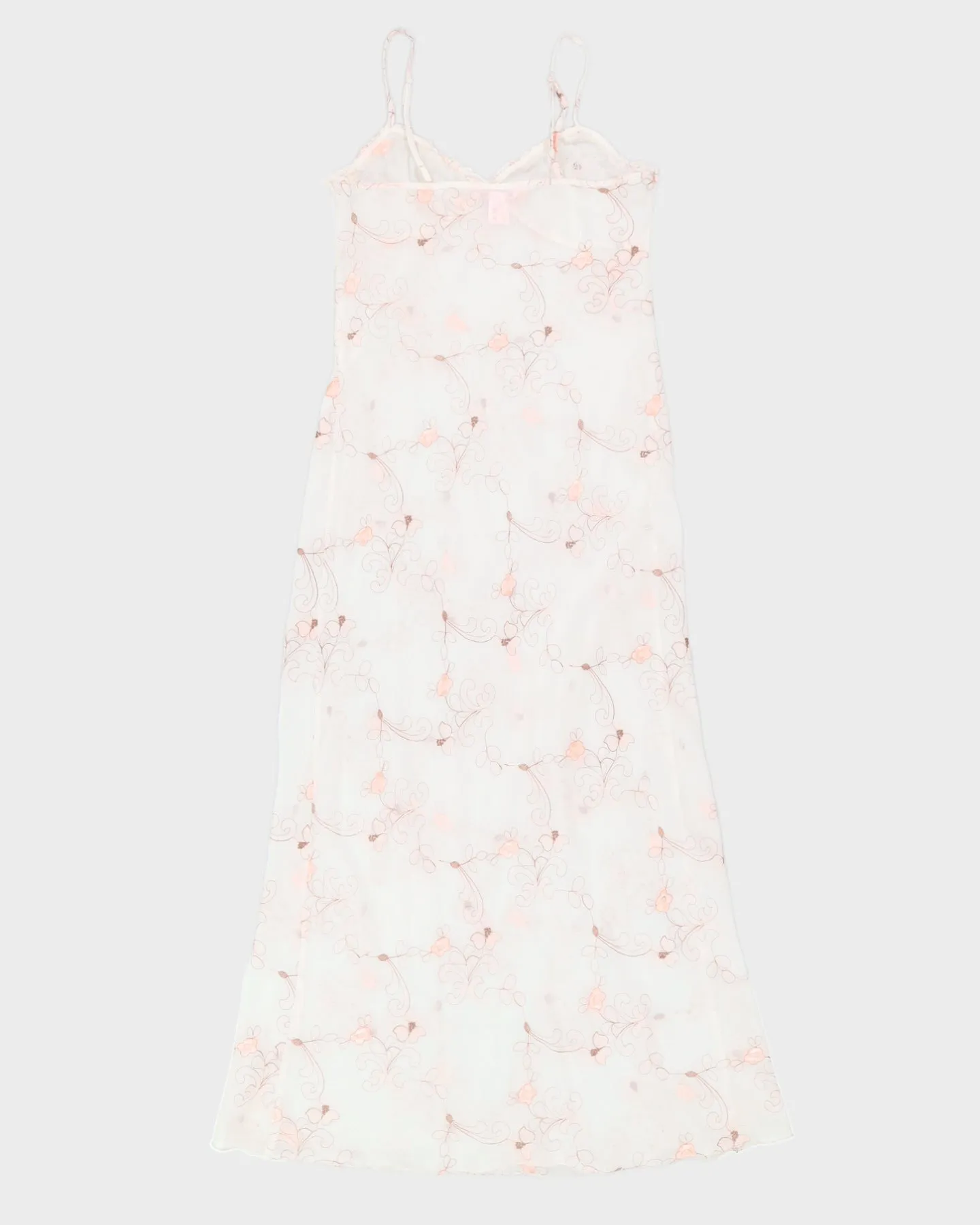 White Mesh Floral Long Slip Dress - XS sold by Rokit product image thumbnail 2