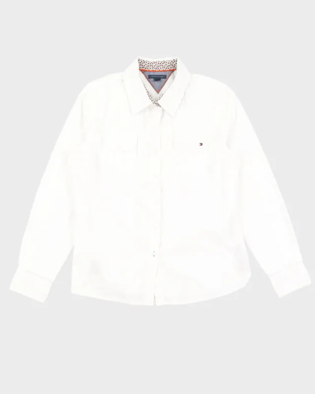 White Tommy Hilfiger Shirt - L sold by Rokit