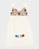 Vintage Floral Embroidered White Summer Dress - XS sold by Rokit