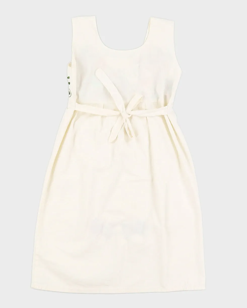 Vintage Floral Embroidered White Summer Dress - XS sold by Rokit product image thumbnail 2