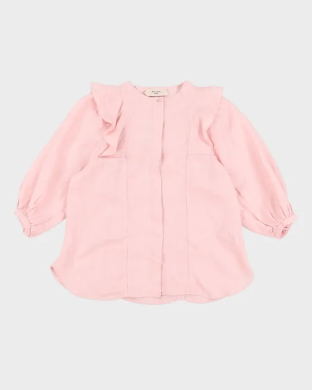 Weekend MaxMara Linen Pink Blouse - S sold by Rokit