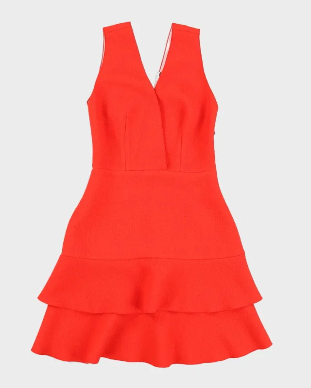 Red Sandro Peplum Dress - XS sold by Rokit