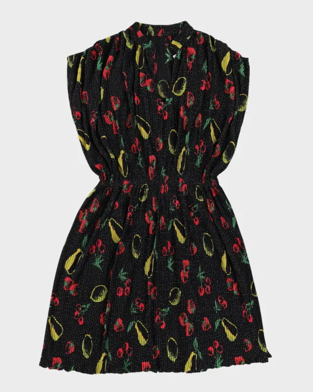 Fruit Print 80s Dress - S sold by Rokit