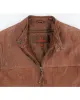 Vintage 00s Danier Brown Leather Zip Up Jacket - L sold by Rokit