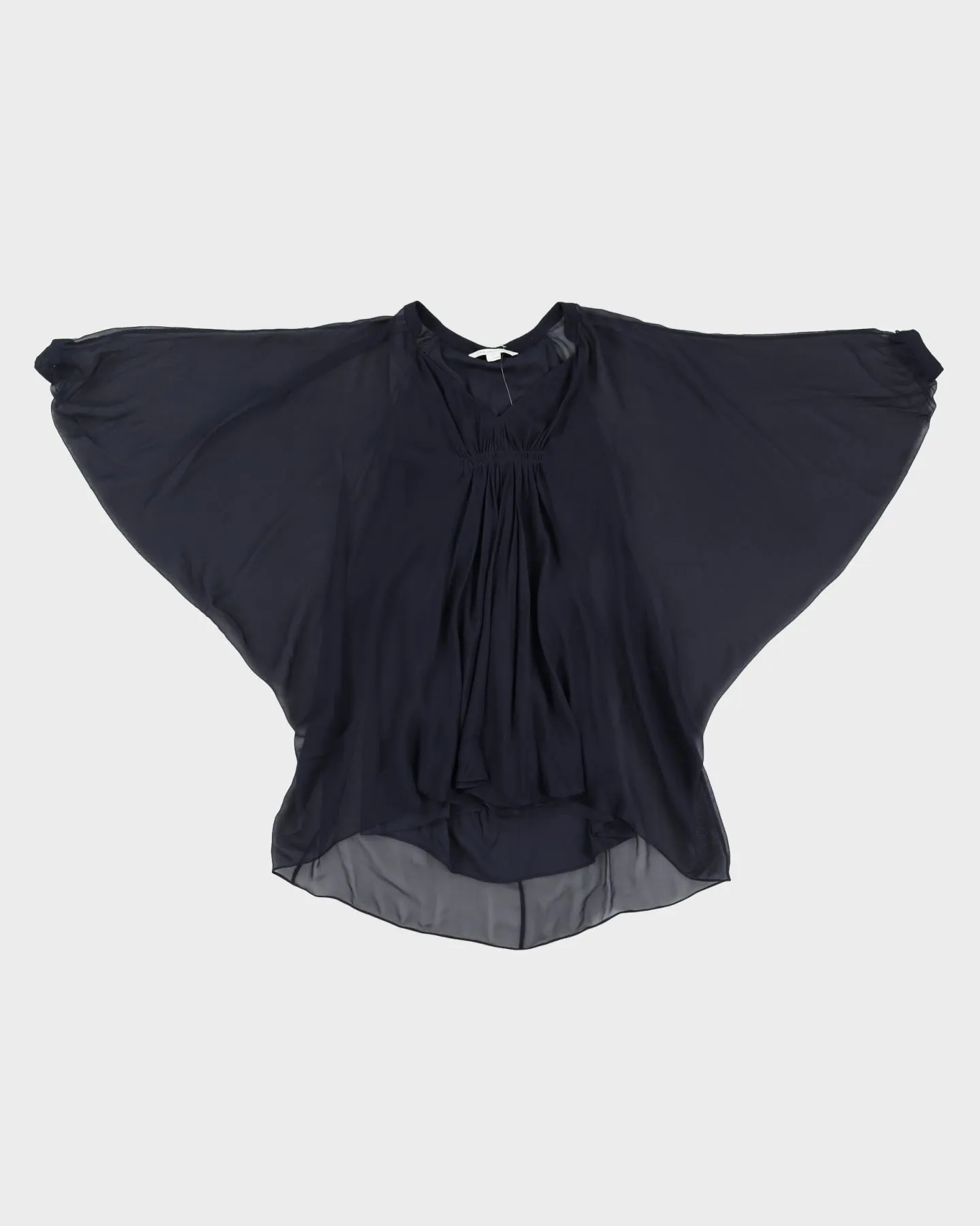 Diane Von Furstenberg Navy Silk Tunic - XS/S sold by Rokit product image thumbnail 3