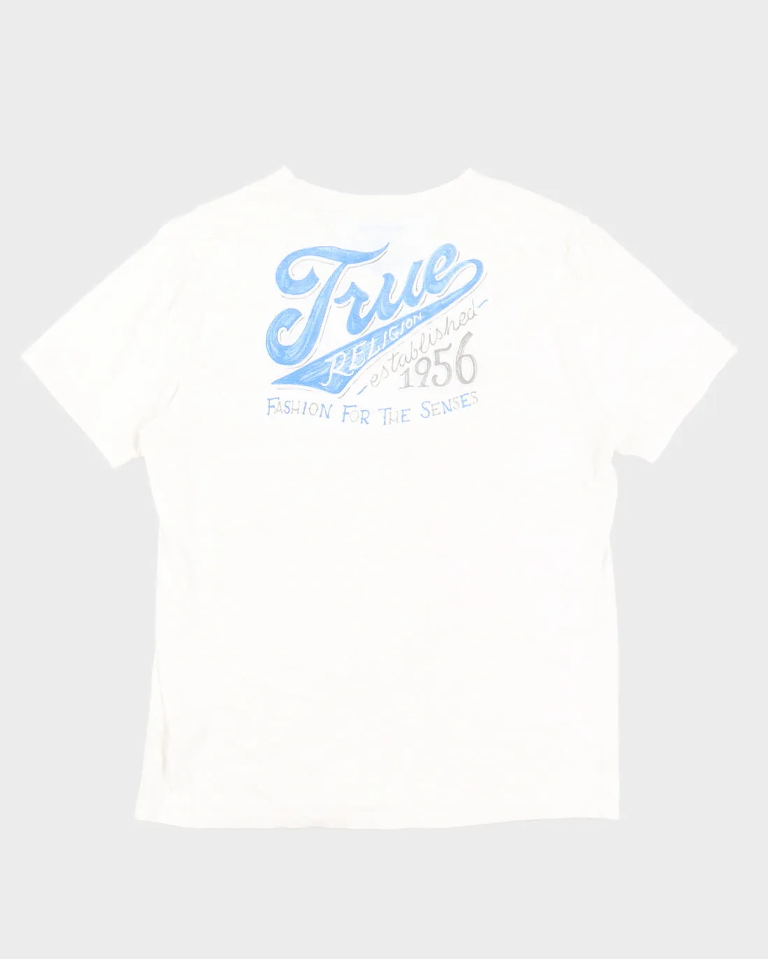 True Religion White V Neck White T-Shirt - L sold by Rokit product image thumbnail 2