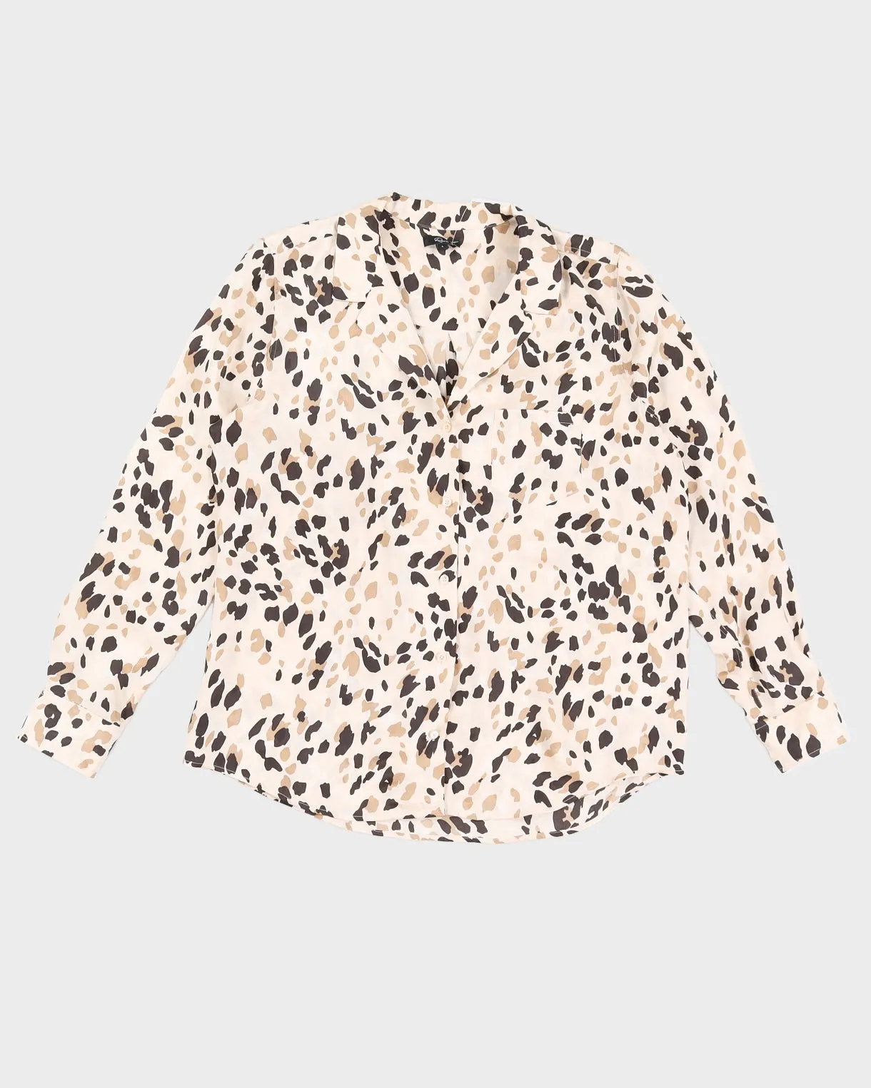 Rails Leopard Silk Blouse - L sold by Rokit