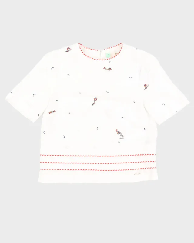 Ted Baker Linen Embroidery Top - S/M sold by Rokit