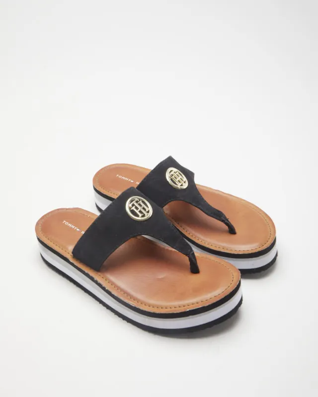Tommy Hilfiger Platform Flip Flops - UK 4.5 made by Tommy Hilfiger