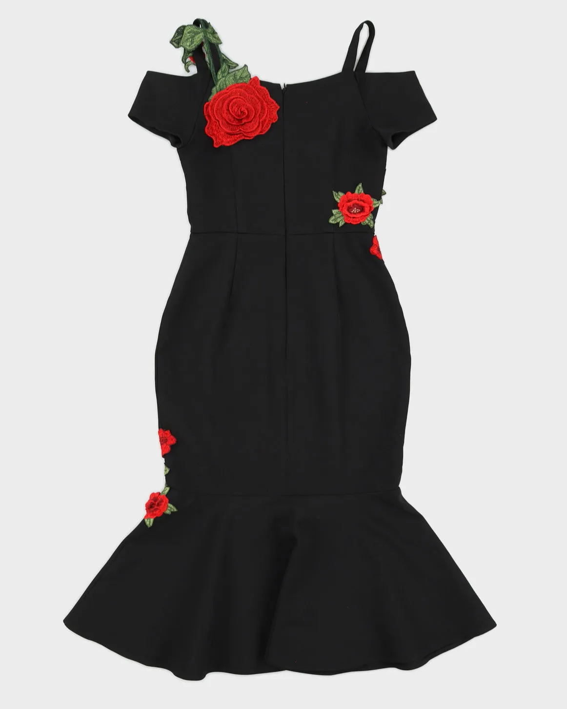Guess Black Roses Mermaid Dress - XS sold by Rokit product image thumbnail 2
