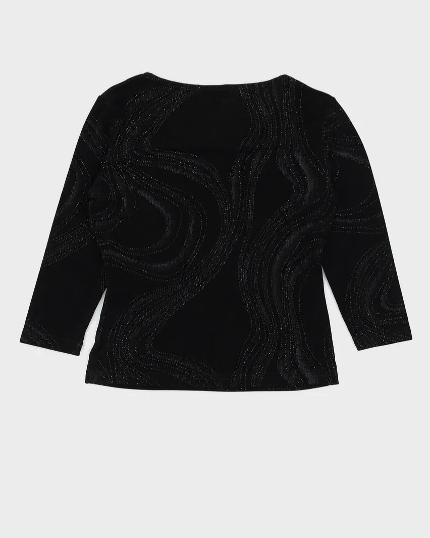 Y2K 00s Proportion Petite Black Glittery Top - XS sold by Rokit product image thumbnail 2