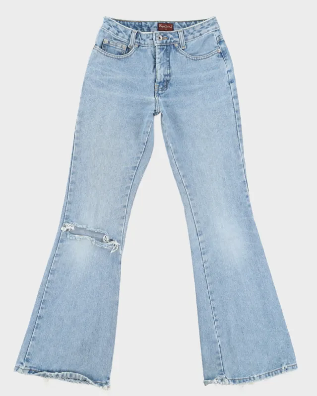 Y2K 00s Pepe Jeans Low Rise Light Wash Flares - W27 L31 sold by Rokit