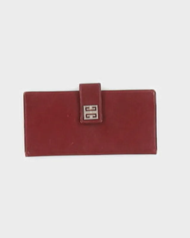 Vintage 80s Givenchy Red Leather Wallet - O/S made by Givenchy