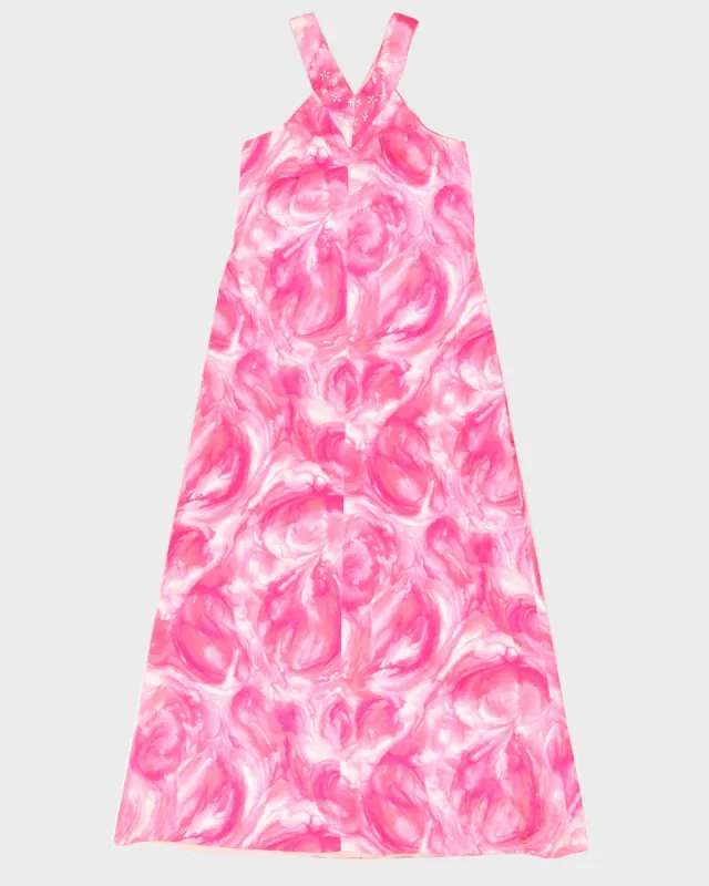 Vintage 1970s Pink A-Line Maxi Dress - S sold by Rokit