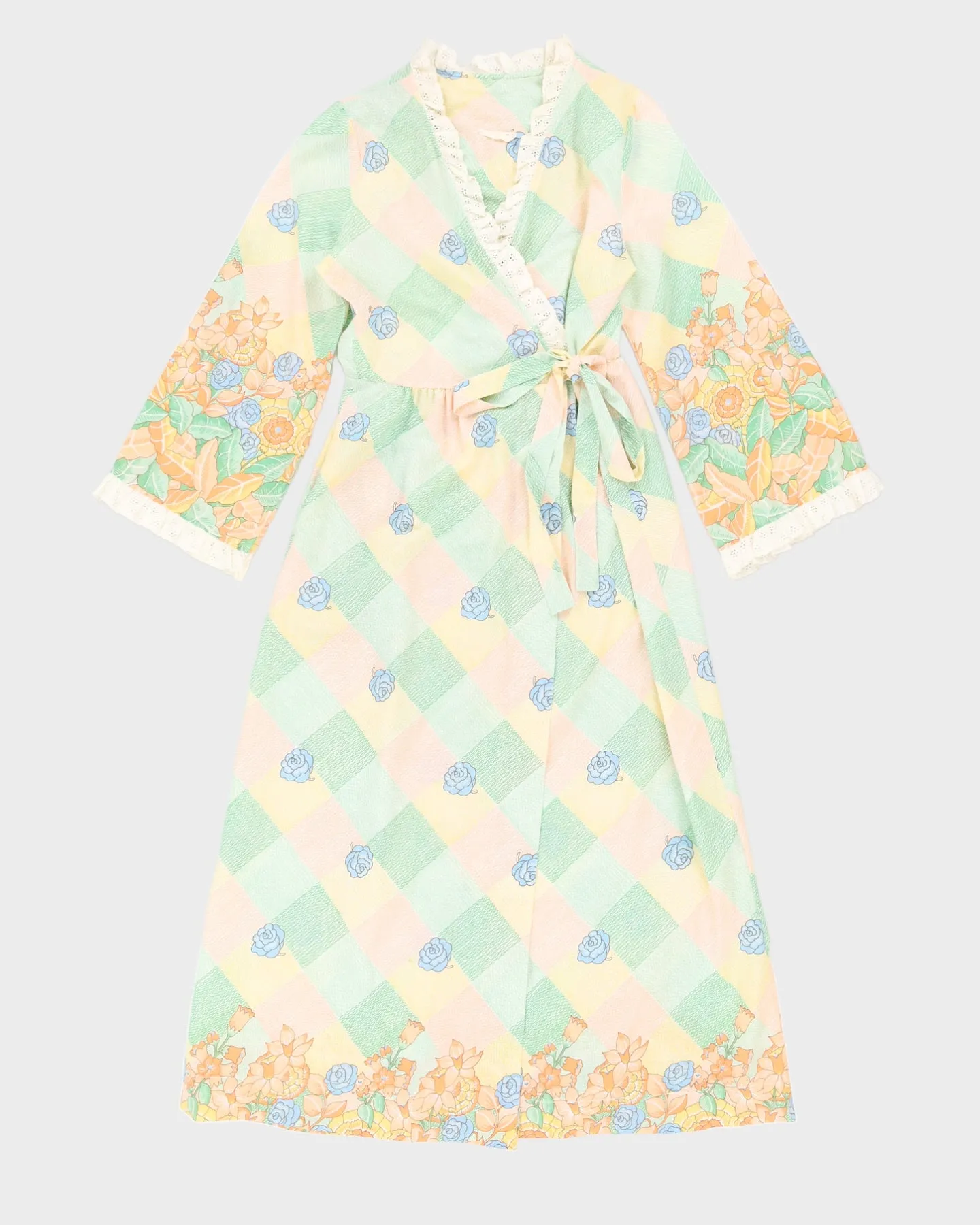 1970s Floral Wrap Dress - S sold by Rokit