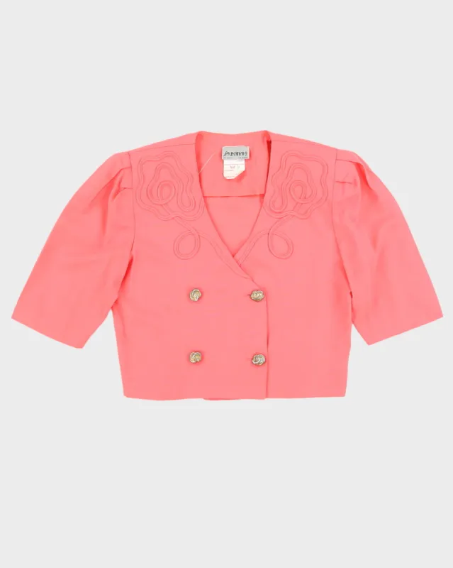 1980s Pink Cropped Blazer - S sold by Rokit