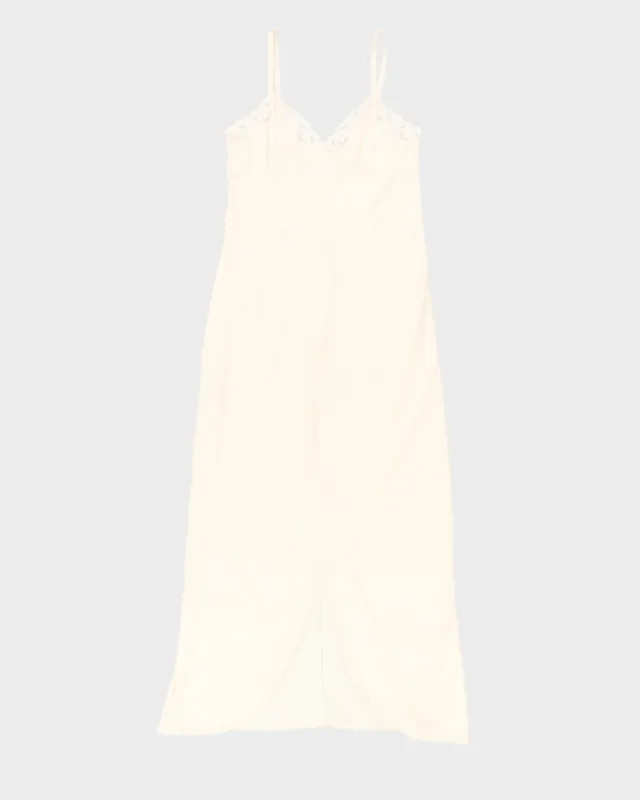 Vintage Cream Slip Dress - XS sold by Rokit