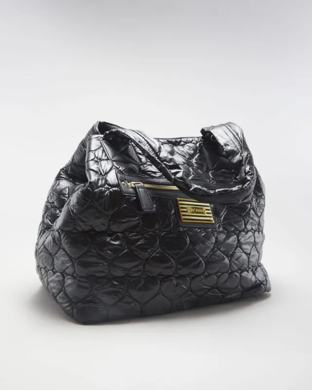 Betsey Johnson Black Love Heart Puffer Bag - O/S sold by Rokit