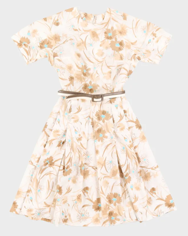 1980s Floral Dress - S sold by Rokit