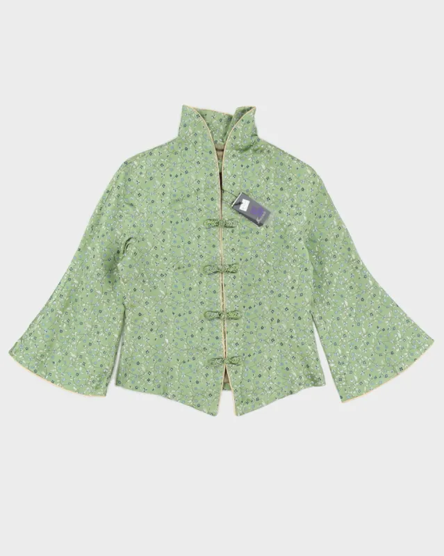 Green Floral Cheongsam Style Jacket - S sold by Rokit