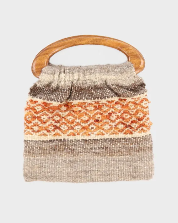 Vintage 1950s Handmade Wool Bag sold by Rokit