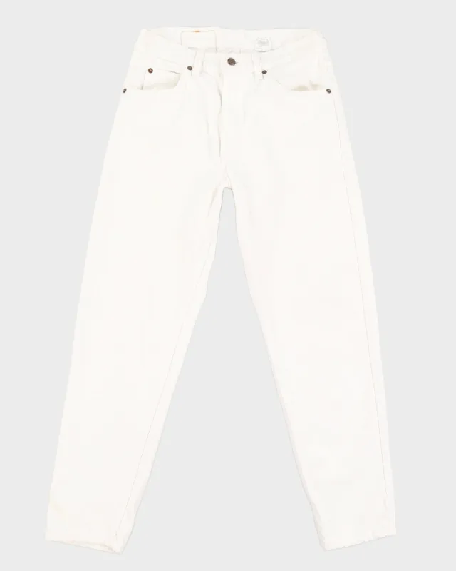 Vintage 90s Levi's 550 Orange Tab White Denim Jeans - W31 sold by Rokit