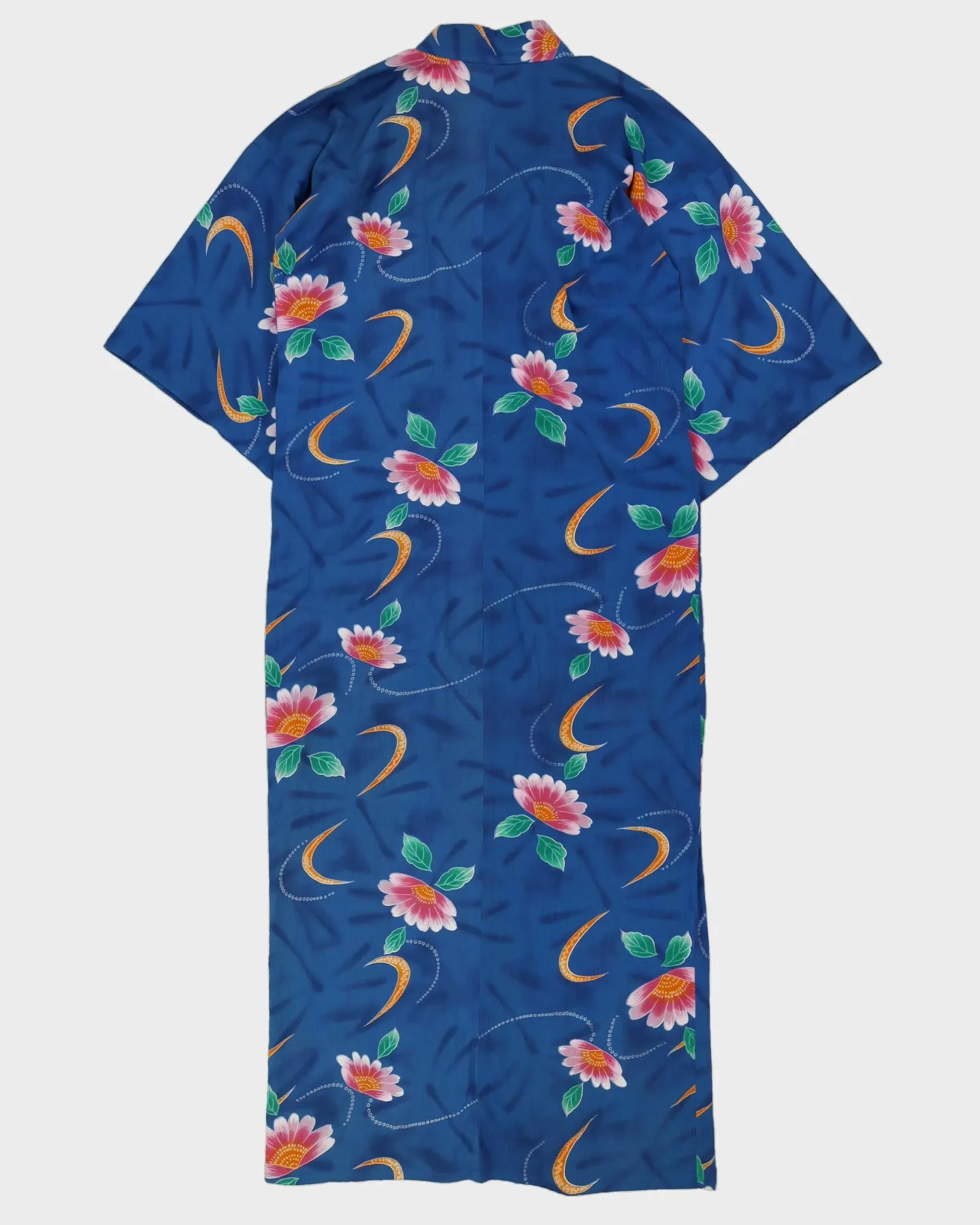 Vintage Blue Floral Kimono Robe - L sold by Rokit product image thumbnail 2