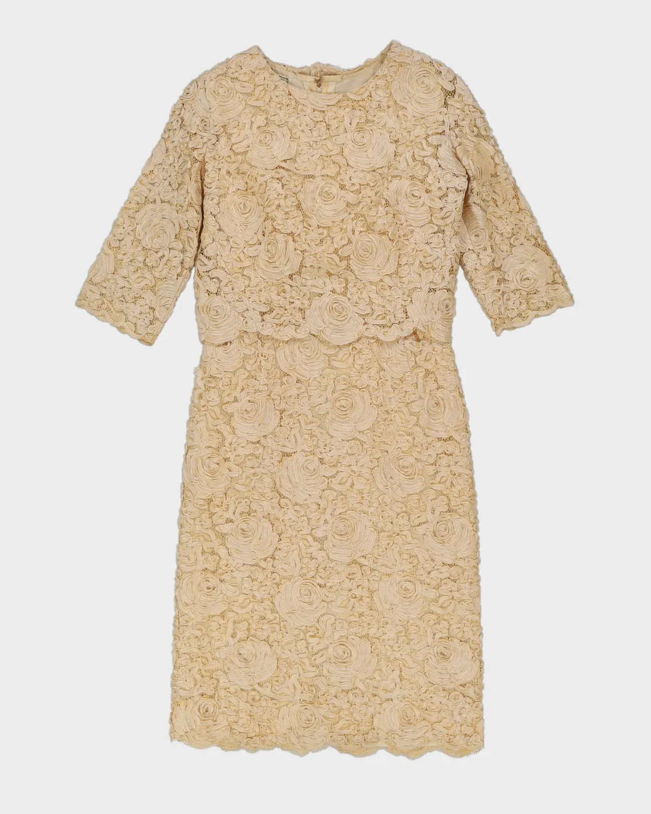 Vintage 1950s Floral Evening Dress - S sold by Rokit