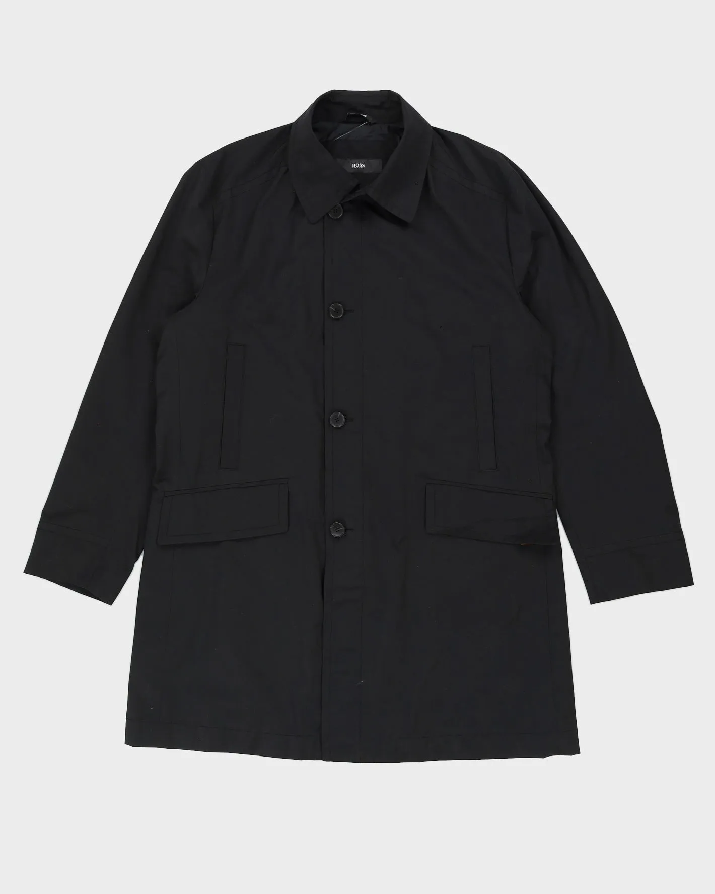Boss By Hugo Boss Black Nylon Zip Up Coat - XL sold by Rokit