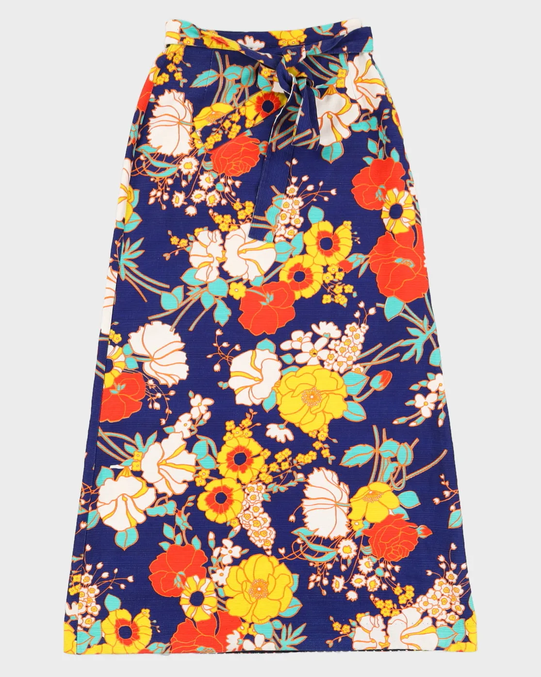 Vintage 60s Madison Floral Midi Skirt With Belt - XS sold by Rokit