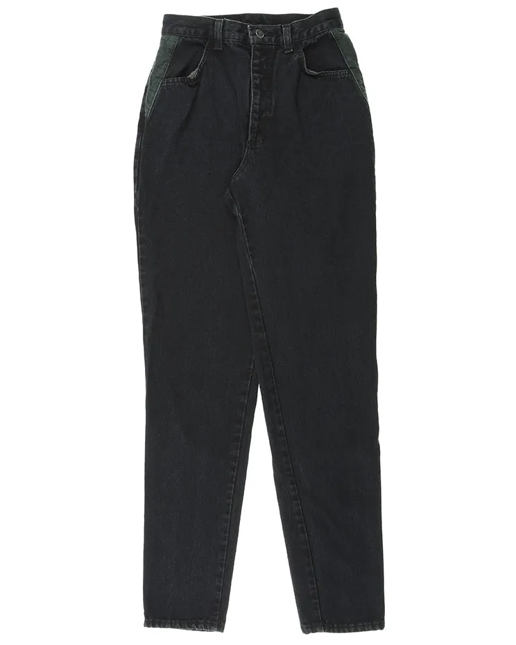 Vintage 90s panelled high waist jeans - W24 L32 sold by Rokit product image thumbnail 2