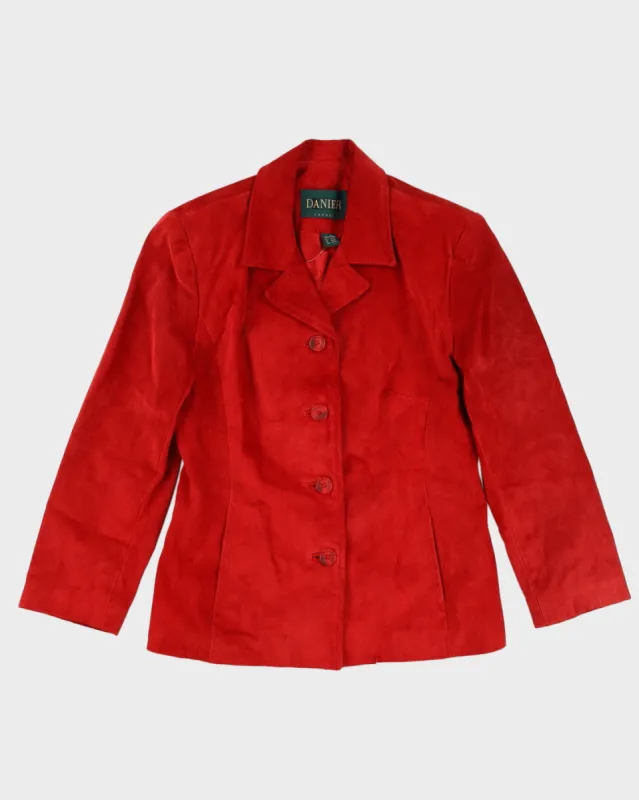 Vintage 90s Danier Red Suede Jacket - S sold by Rokit