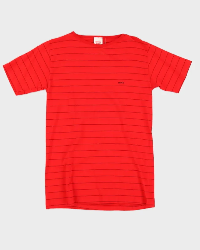 Vintage 70s Levi's Red & Black Striped T-Shirt - M sold by Rokit