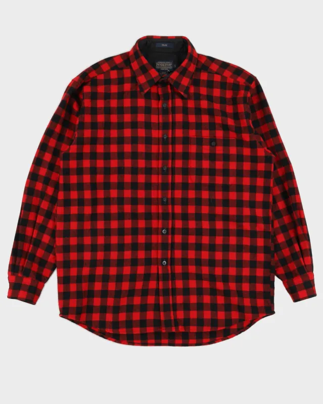 Pendleton Red Wool Flannel Shirt - L sold by Rokit