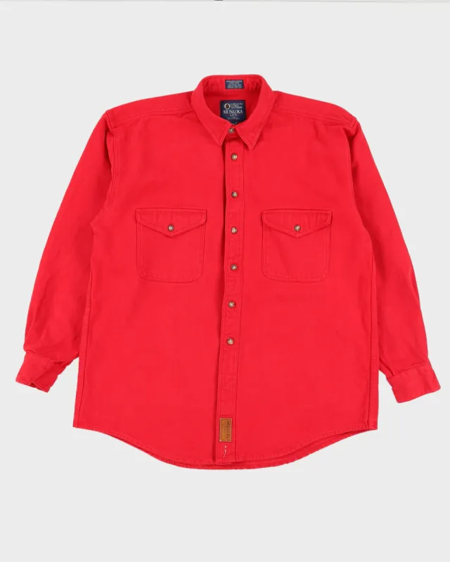 Vintage 90s Muskoka Pinky Red Shirt - M sold by Rokit